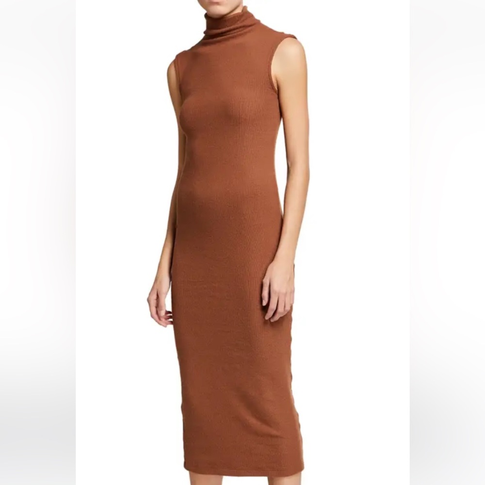 Enza costa sleeveless turtleneck knit dress